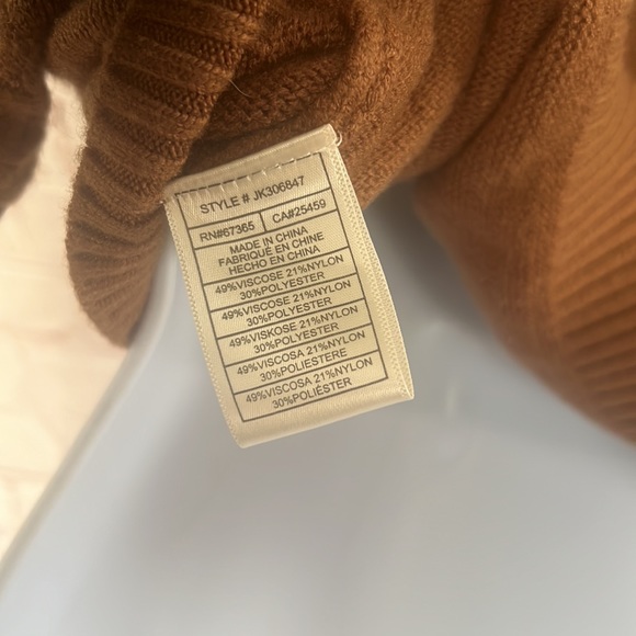 BB by Steve Madden turtleneck brown crop sweater top size XS - Picture 8 of 10